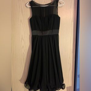 Black dress with mesh top